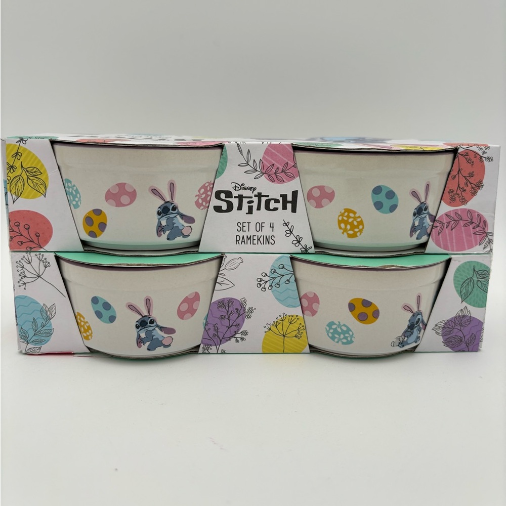 Disney Stitch Easter Ceramic Ramekins Set of 4 - Picture 2 of 3